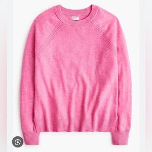 J Crew Factory Wool Blend Boyfriend Sweater Small Heather Vivid Rose NWT
